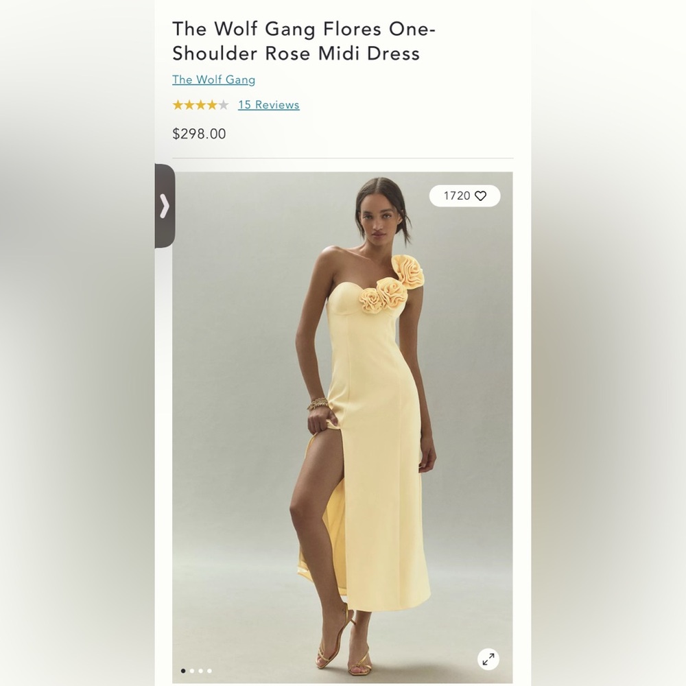 Flores One-Shoulder Yellow Maxi Dress